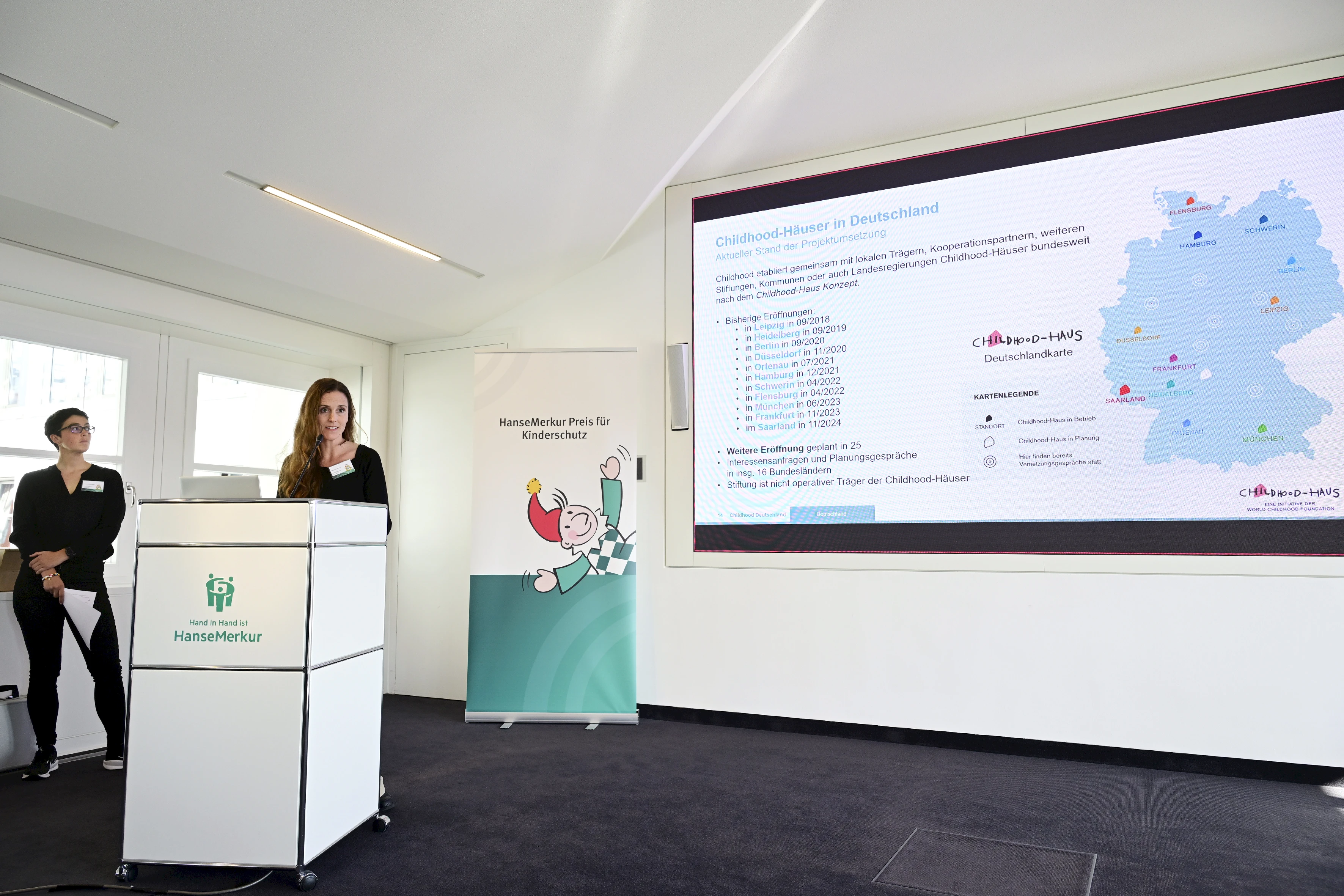 Die World Childhood Foundation Deutschland (Preisträger 2022) stellte das Konzept der Childhood-Häuser vor, von denen es mittlerweile elf in Deutschland gibt.