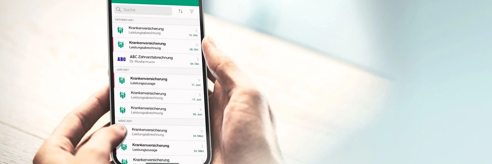 HanseMerkur Rech­nungsApp jetzt mit elek­tro­ni­scher Arzt­rech­nung